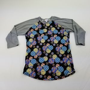 Lularoe Small Top Randy Baseball Crew Circle B5025